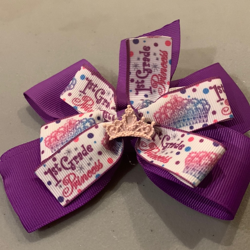 Hair Bow “First Grade Princess”